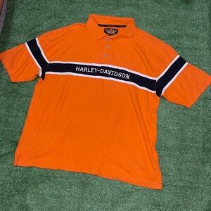 Exclusive Harley Davidson Embroidered Stitch Vintage  Polo